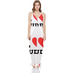 I Love Judy Sleeveless Tie Ankle Chiffon Jumpsuit by ilovewhateva