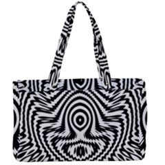 Monochrome Symmetry Abstract Canvas Work Bag by Jancukart