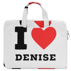 I Love Denise Macbook Pro 13  Double Pocket Laptop Bag by ilovewhateva