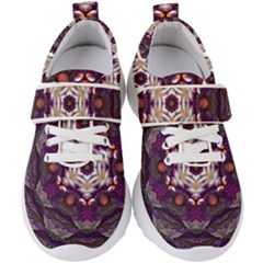 Rosette Kaleidoscope Mosaic Abstract Background Art Kids  Velcro Strap Shoes by Jancukart