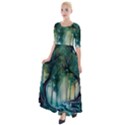 Trees Forest Mystical Forest Nature Half Sleeves Maxi Dress View1