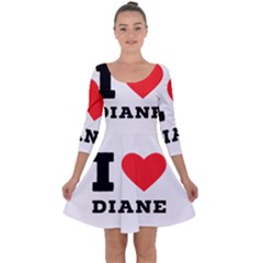 I Love Diane Quarter Sleeve Skater Dress by ilovewhateva