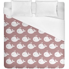 Cute Whale Illustration Pattern Duvet Cover (king Size)