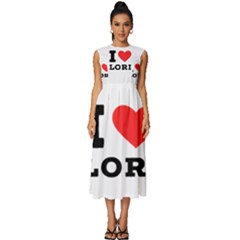 I Love Lori Sleeveless Round Neck Midi Dress by ilovewhateva