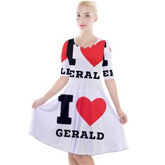 I Love Gerald Quarter Sleeve A-line Dress by ilovewhateva