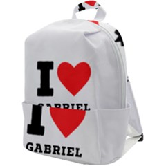 I Love Gabriel Zip Up Backpack by ilovewhateva