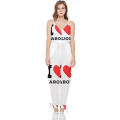 I Love Harold Sleeveless Tie Ankle Chiffon Jumpsuit by ilovewhateva