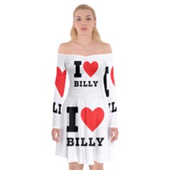 I Love Billy Off Shoulder Skater Dress by ilovewhateva