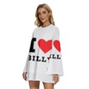 I love billy Round Neck Long Sleeve Bohemian Style Chiffon Mini Dress View2