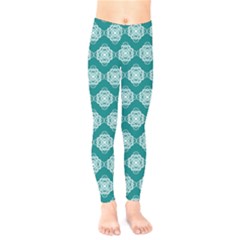 Abstract Knot Geometric Tile Pattern Kids  Classic Winter Leggings