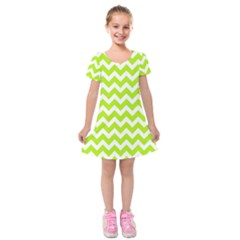 Chevron Pattern Gifts Kids  Short Sleeve Velvet Dress by GardenOfOphir