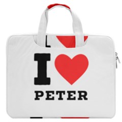 I Love Peter Macbook Pro 13  Double Pocket Laptop Bag by ilovewhateva