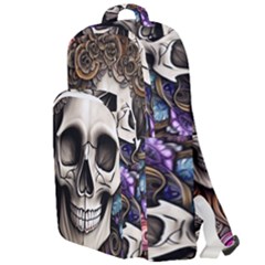 Skull Bones Double Compartment Backpack by GardenOfOphir