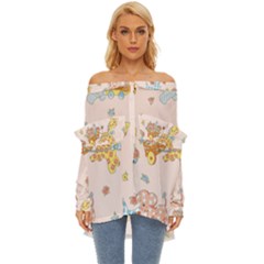 Mohanad Fa Off Shoulder Chiffon Pocket Shirt