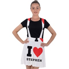 I Love Stephen Velvet Suspender Skater Skirt by ilovewhateva