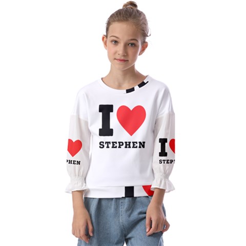 I Love Stephen Kids  Cuff Sleeve Top by ilovewhateva