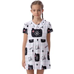 Cute-cutes Kids  Asymmetric Collar Dress by nateshop