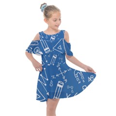 Education Kids  Shoulder Cutout Chiffon Dress by nateshop