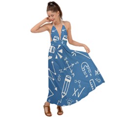 Education Backless Maxi Beach Dress by nateshop