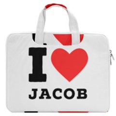 I Love Jacob Macbook Pro 13  Double Pocket Laptop Bag by ilovewhateva