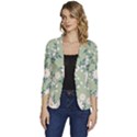 Flowers-108 Women s One-Button 3/4 Sleeve Short Jacket View1