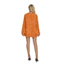 Orange-chaotic Round Neck Long Sleeve Bohemian Style Chiffon Mini Dress View4