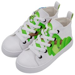 Sloth Branch Cartoon Fantasy Kids  Mid-top Canvas Sneakers by Semog4