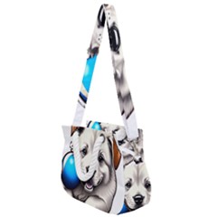 Dog Animal Pet Puppy Pooch Rope Handles Shoulder Strap Bag by Semog4