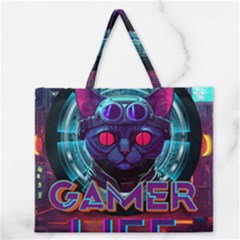 Gamer Life Zipper Large Tote Bag by minxprints