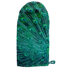 Green And Blue Peafowl Peacock Animal Color Brightly Colored Microwave Oven Glove by Semog4