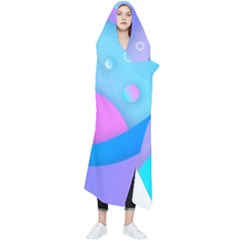 Colorful Blue Purple Wave Wearable Blanket by Semog4