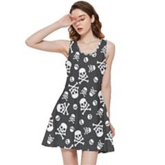 Skull-crossbones-seamless-pattern-holiday-halloween-wallpaper-wrapping-packing-backdrop Inside Out Racerback Dress by Ravend