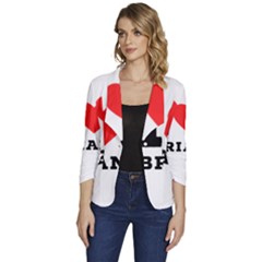 I Love Brian Women s One-button 3/4 Sleeve Short Jacket