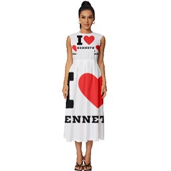 I Love Kenneth Sleeveless Round Neck Midi Dress by ilovewhateva