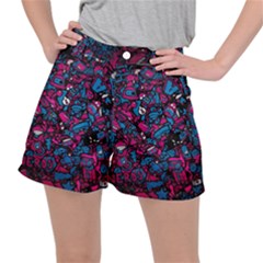 Grafitti Graffiti Abstract Artwork Digital Women s Ripstop Shorts by Semog4