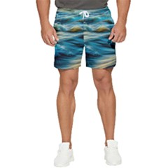 Waves Abstract Waves Abstract Men s Runner Shorts by Semog4