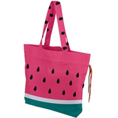 Watermelon Fruit Pattern Drawstring Tote Bag by Semog4