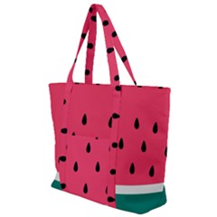 Watermelon Fruit Pattern Zip Up Canvas Bag by Semog4