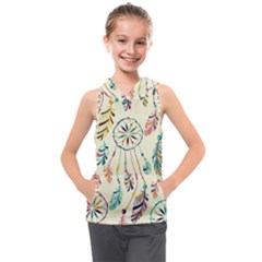 Dreamcatcher Abstract Pattern Kids  Sleeveless Hoodie by Semog4