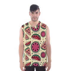 Watermelon Pattern Slices Fruit Men s Basketball Tank Top by Semog4