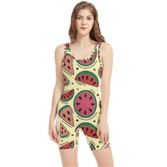 Watermelon Pattern Slices Fruit Women s Wrestling Singlet by Semog4