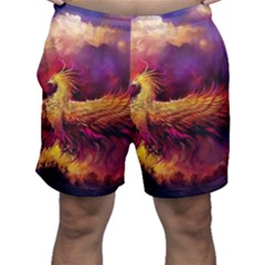 Phoenix Bird Men s Shorts by Semog4