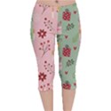 Flat Christmas Pattern Collection Velvet Capri Leggings  View1