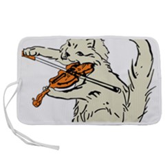 Cat Playing The Violin Art Pen Storage Case (l) by oldshool