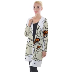 Cat Playing The Violin Art Hooded Pocket Cardigan by oldshool