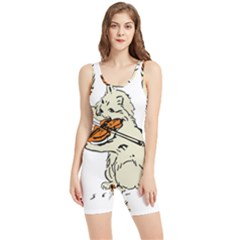 Cat Playing The Violin Art Women s Wrestling Singlet by oldshool