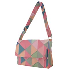 Background Geometric Triangle Full Print Messenger Bag (s) by Semog4