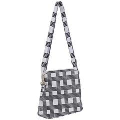 Seamless-stripe-pattern-lines Zipper Messenger Bag by Semog4