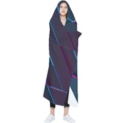 Glass-scifi-violet-ultraviolet Wearable Blanket by Semog4