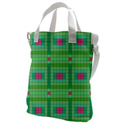 Checkerboard-squares-abstract-- Canvas Messenger Bag by Semog4